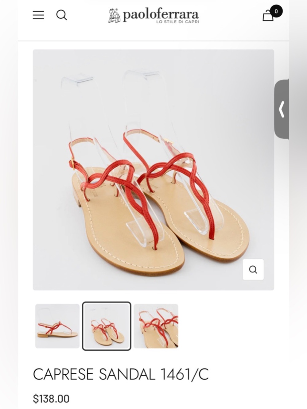 Red Knotted T-Strap Sandals